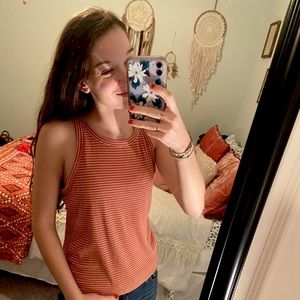 American Eagle Rust Boxy Tank